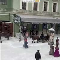 Репетиция зимы в городе на Неве